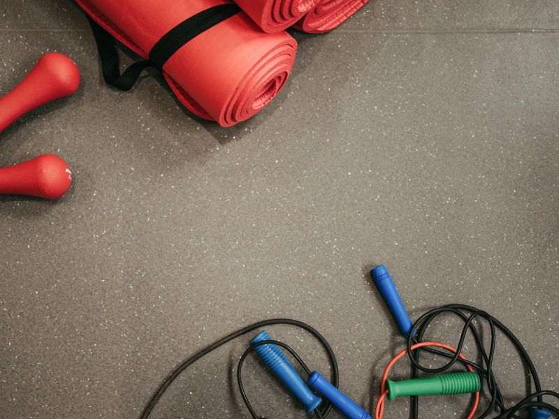 Detailed view of gym equipment for home flexibility training